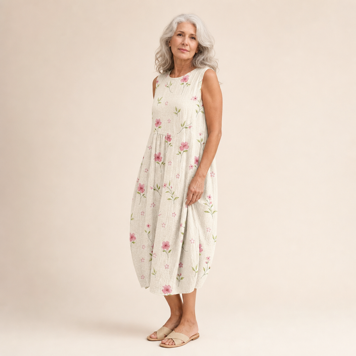 Faustine - Bequeme Sommerkleid ohne Ärmel