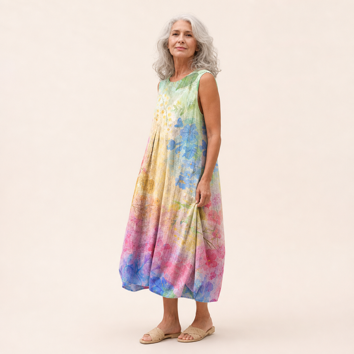 Laurine - Bequeme Sommerkleid ohne Ärmel