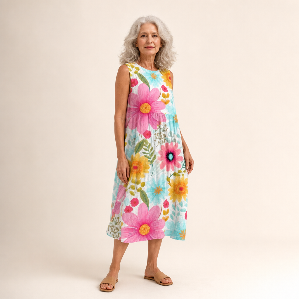 Manon - Bequeme Sommerkleid ohne Ärmel