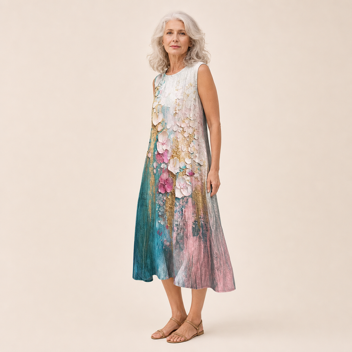 Floriane - Bequeme Sommerkleid ohne Ärmel
