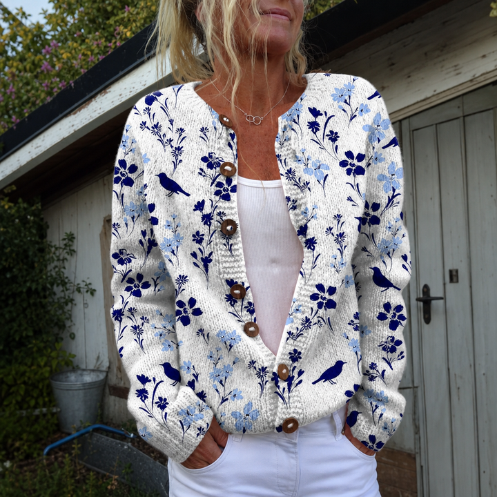 Ida | Cardigan mit Vintage-Blumendruck