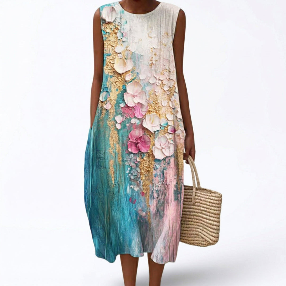 Floriane - Bequeme Sommerkleid ohne Ärmel