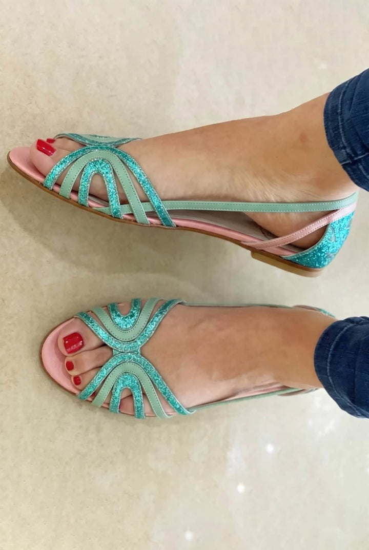 Eleonora | Goldene Sommerschuhe