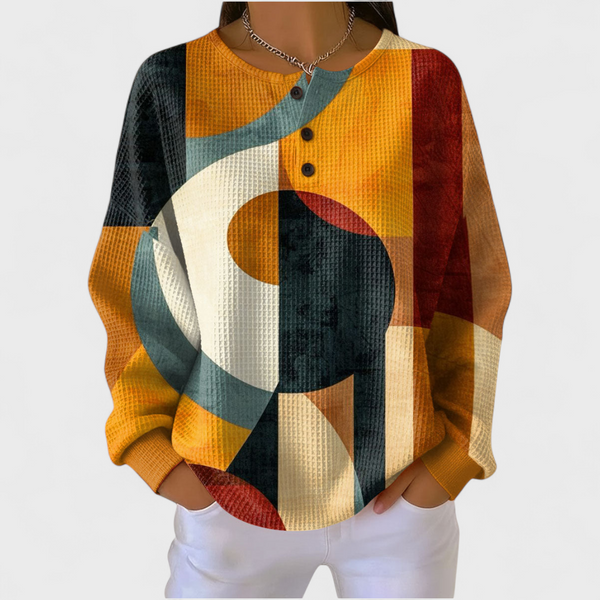 Katharina | Pullover mit geometrischem Strukturmuster