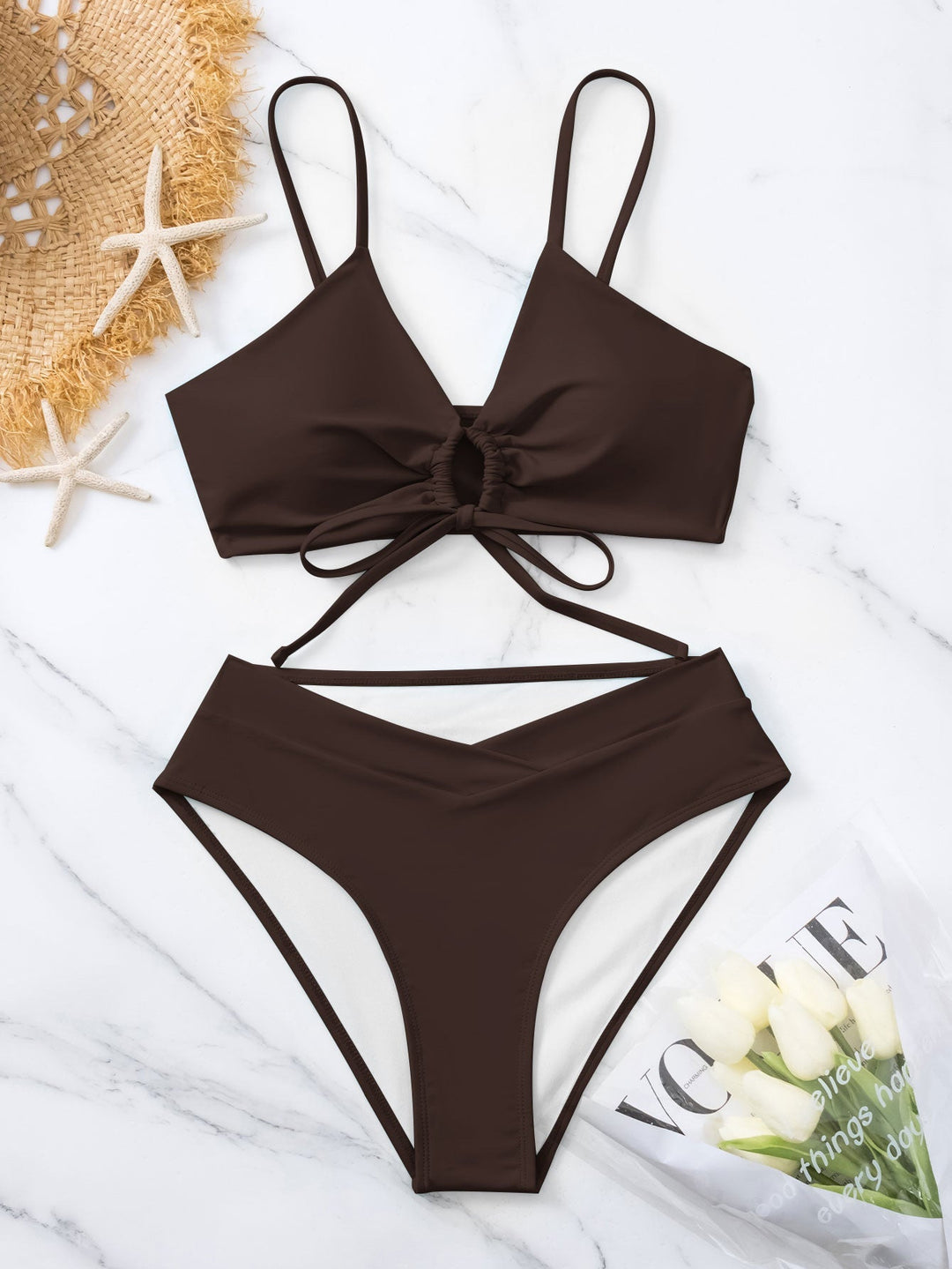 Miranda | Zweiteiliges Bikini-Set mit Knoten vorne