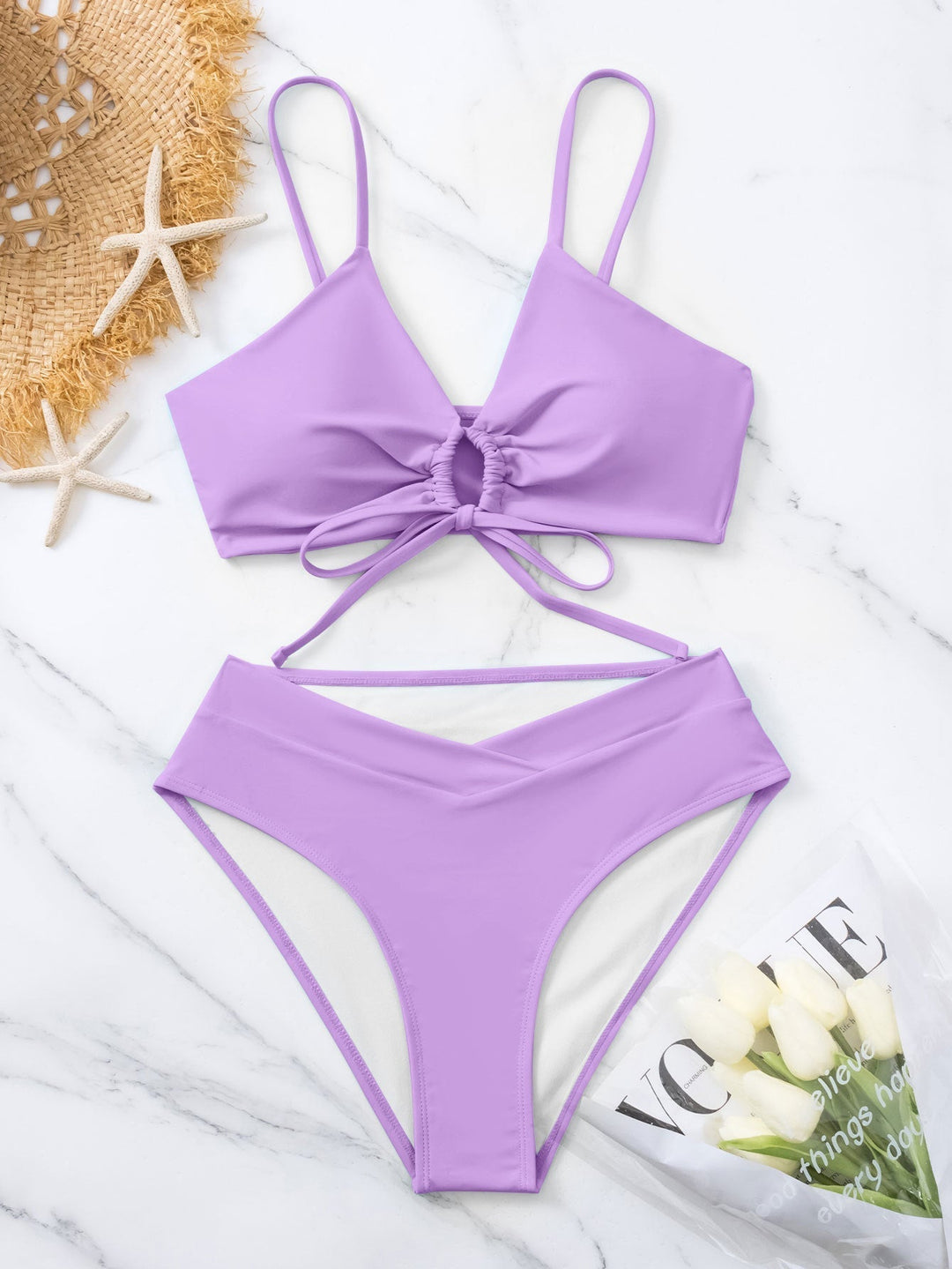 Miranda | Zweiteiliges Bikini-Set mit Knoten vorne