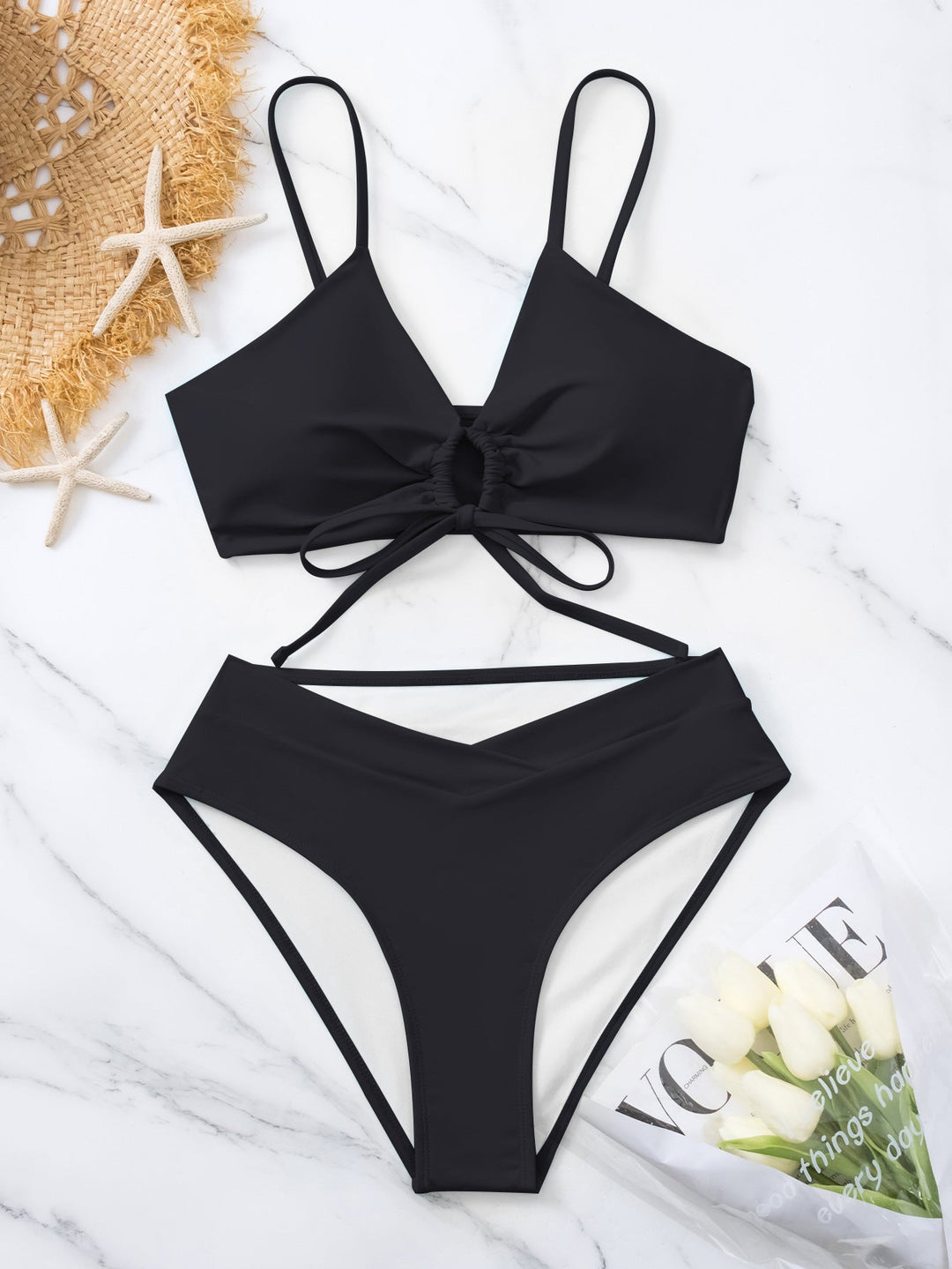 Miranda | Zweiteiliges Bikini-Set mit Knoten vorne