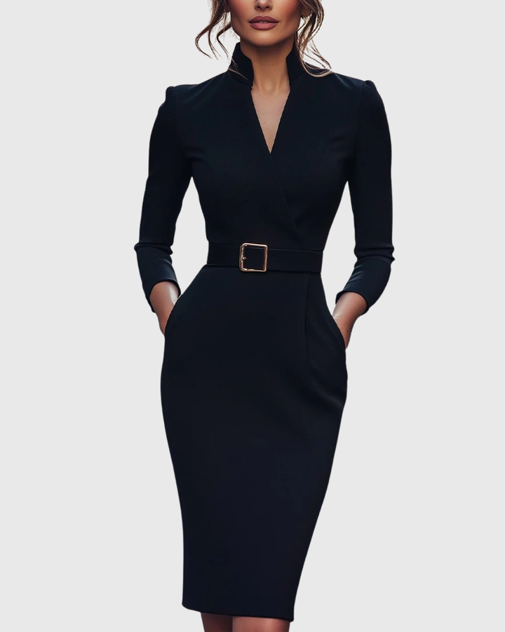 Loes | Das Maxi Power Kleid mit Gürtel