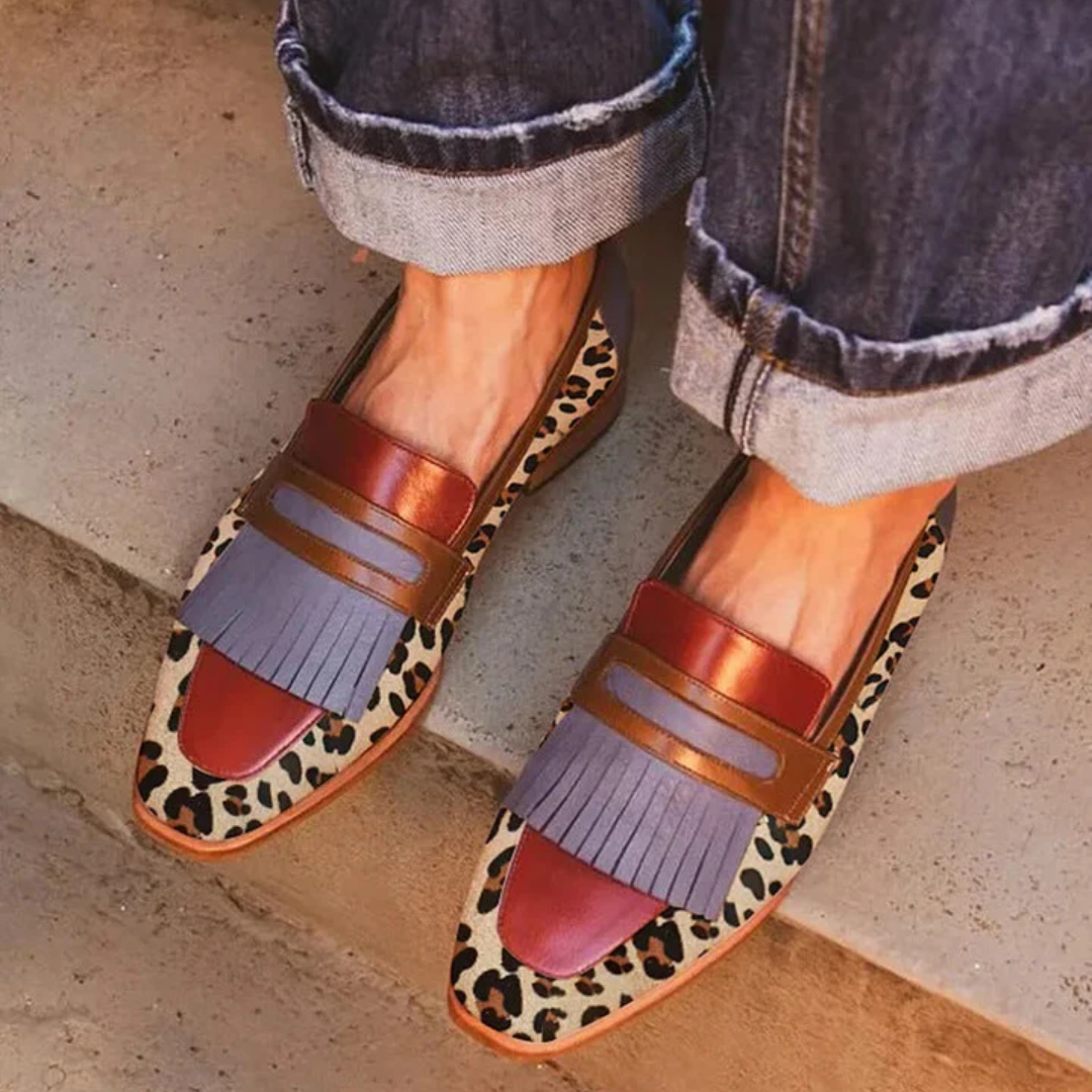 Zelda - Elegante Leoparden-Mokassins