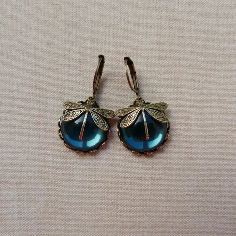 Libelle Antika Goldene Ohrringe