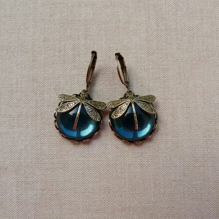 Libelle Antika Goldene Ohrringe