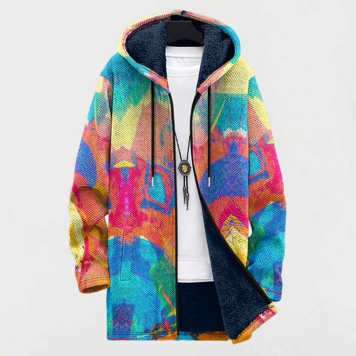 Barbara | Jacke mit farbenfrohem Kunstmuster