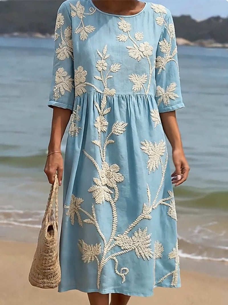 Héloïse - Lässiges Damenkleid mit Blumenmuster.