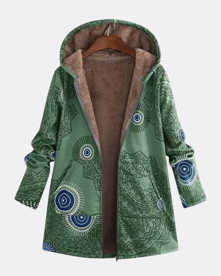 Henriette | Sherpa-Jacke mit ethnisches Muster