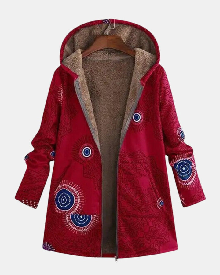 Henriette | Sherpa-Jacke mit ethnisches Muster