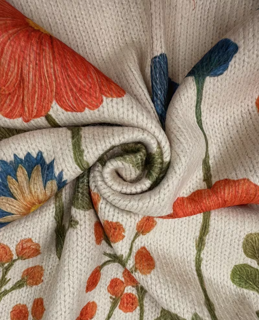 Brianna - Wildblumenwiese Zip-Kardigan