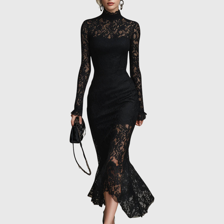 Monique | Elegantes Maxikleid aus Spitze mit Fischschwanz