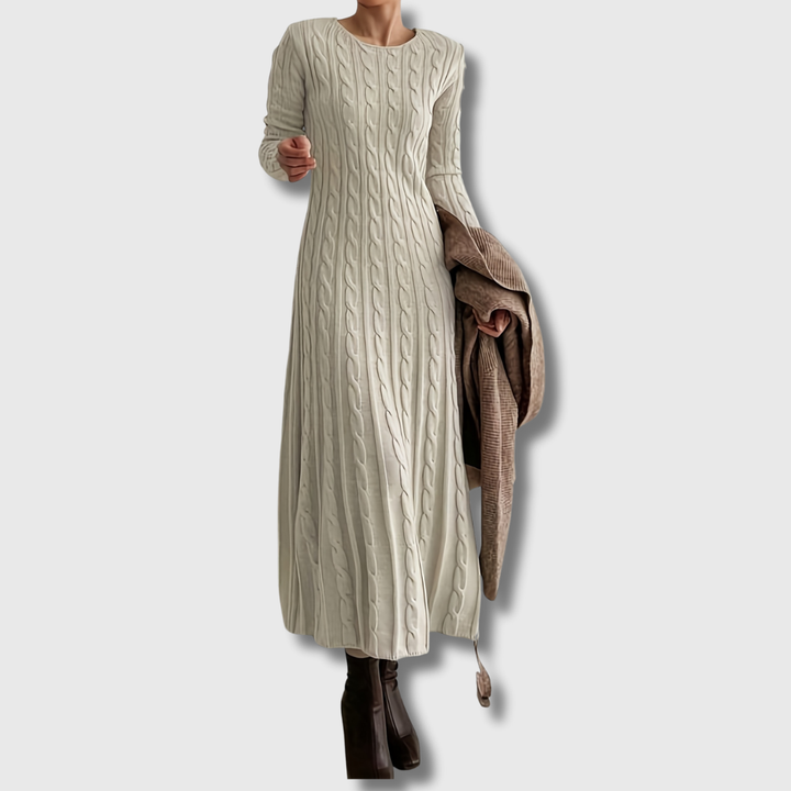 Sarah | Bequeme Maxi Kleid aus Kabelstrick