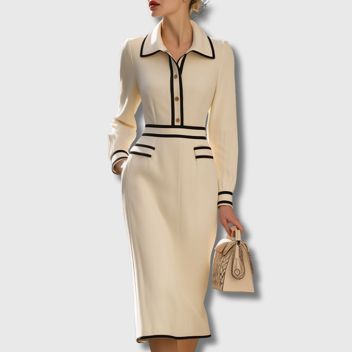 Lotte | Midi-Kleid mit Knopfdetails