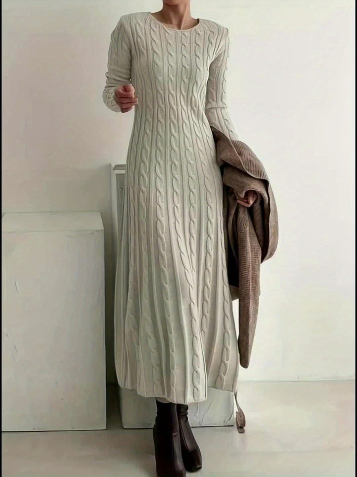 Sarah | Bequeme Maxi Kleid aus Kabelstrick