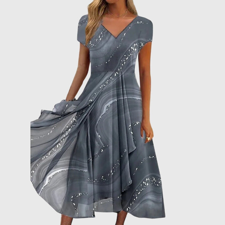 Astrid | Fließendes Midi Kleid