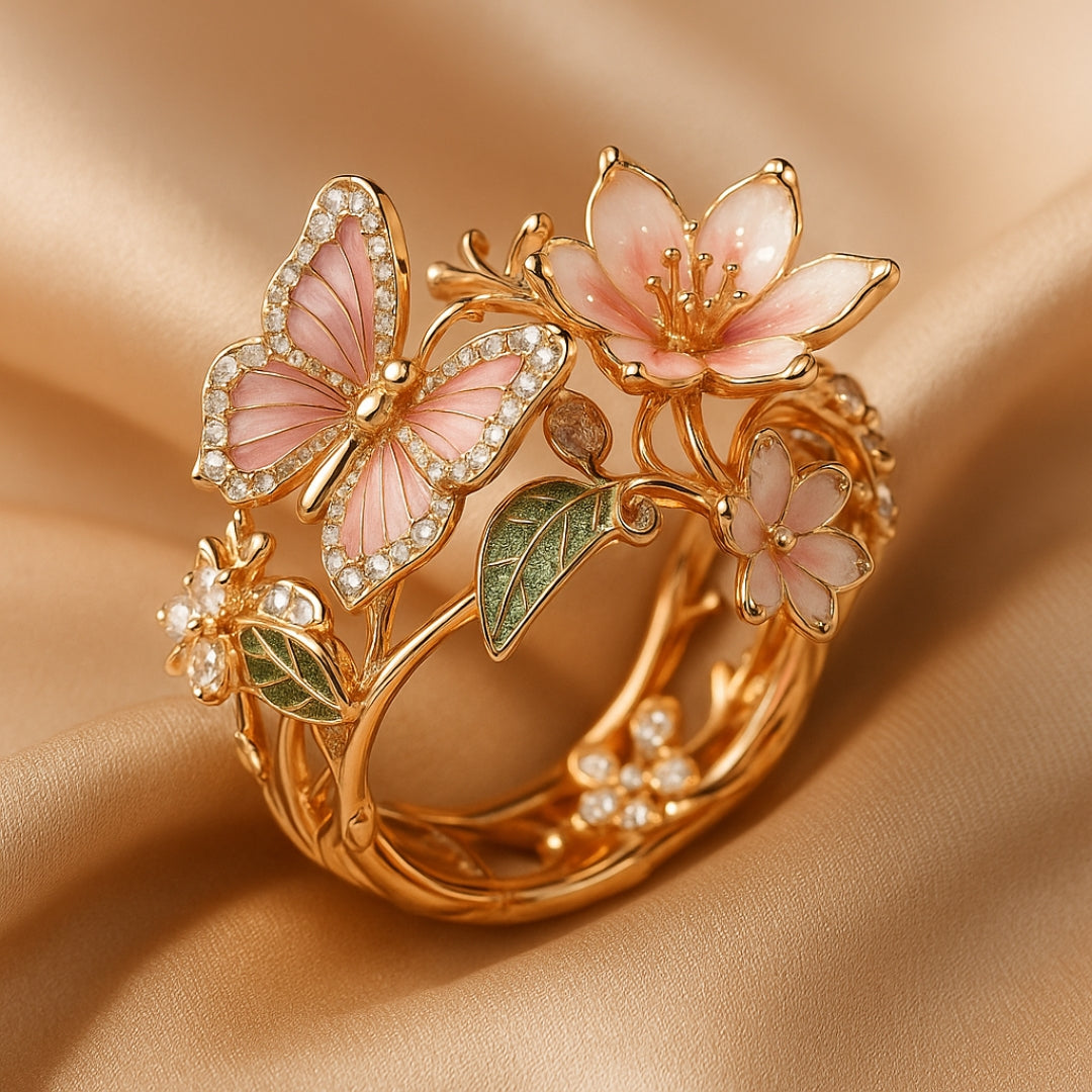 Zirkonia Ring Schmetterling Natur Licht