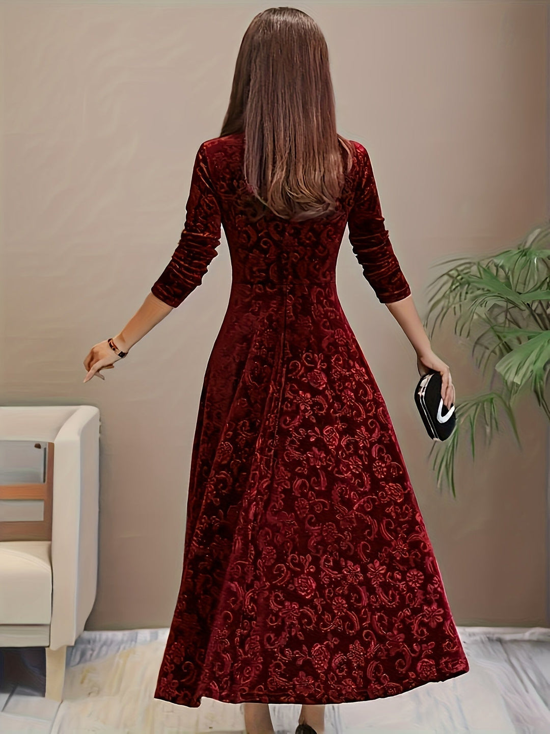 Isa | Maxikleid Elegante mit Muster
