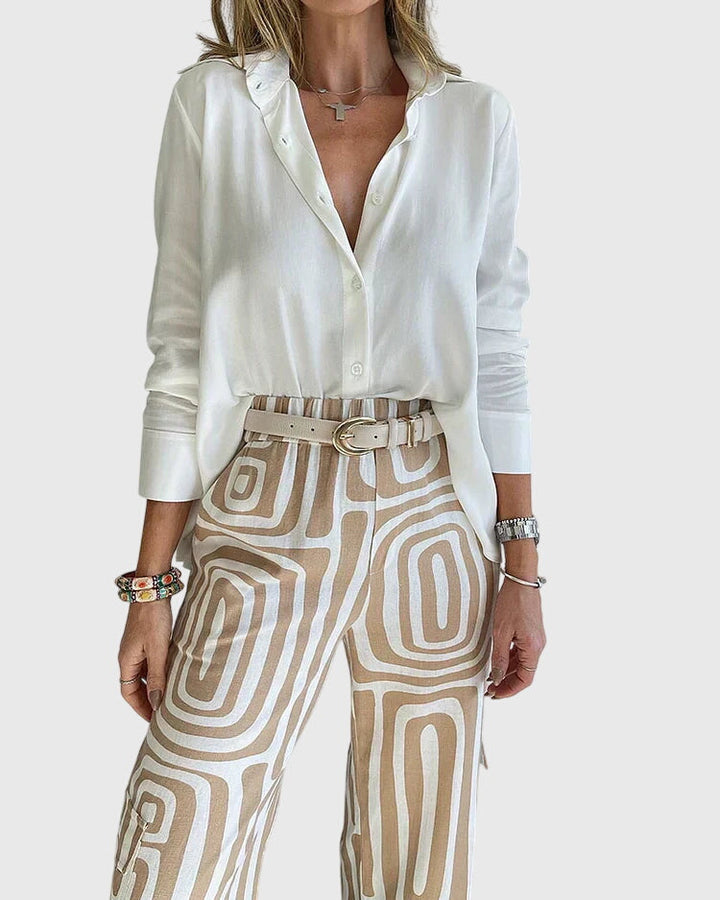 Lottie | Elegante Hosen + Bluse & Gürtel Gratis