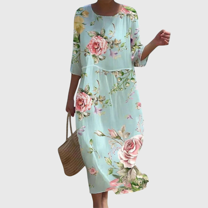 Nynke | Elegantes Maxi Blumenkleid