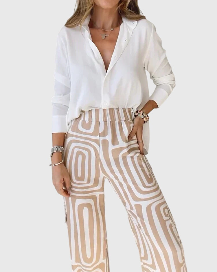 Lottie | Elegante Hosen + Bluse & Gürtel Gratis