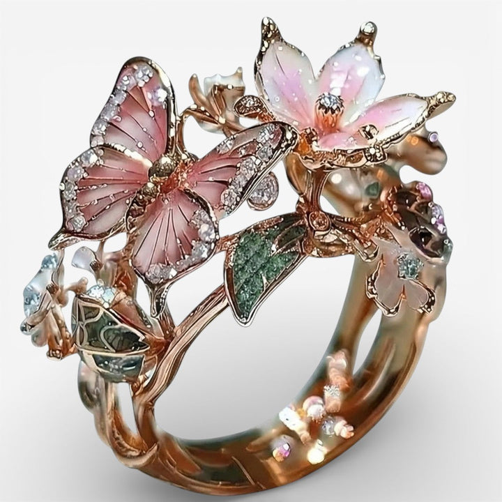 Zirkonia Ring Schmetterling Natur Licht