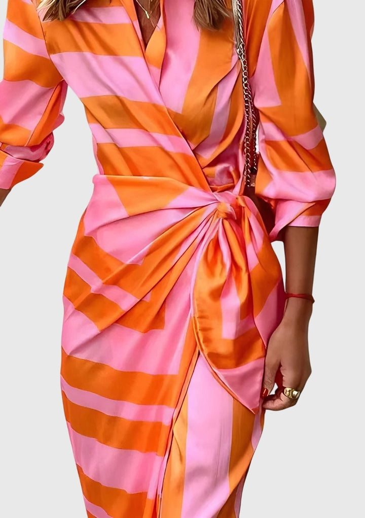 Mijntje | Elegantes Wickelkleid mit Print