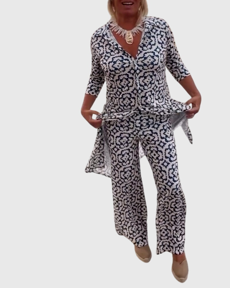 Jojanneke | Elegantes Vintage-Zweiteiliges Set