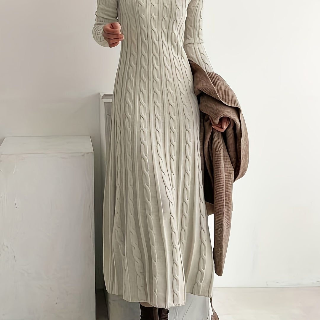Sarah | Bequeme Maxi Kleid aus Kabelstrick
