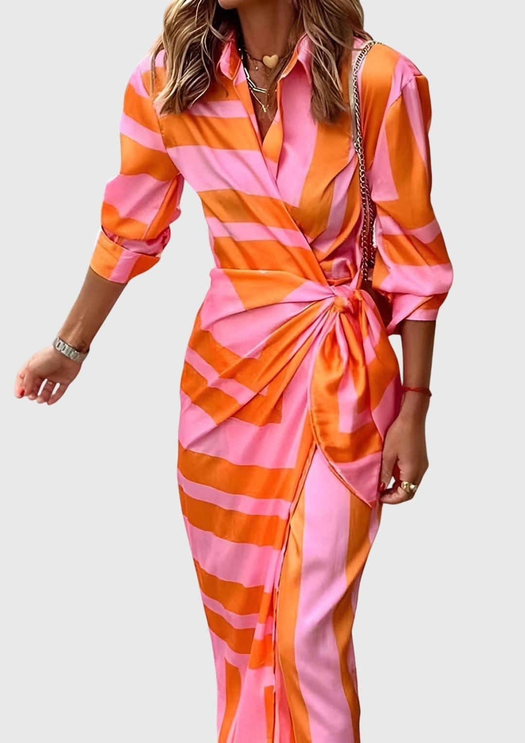 Mijntje | Elegantes Wickelkleid mit Print