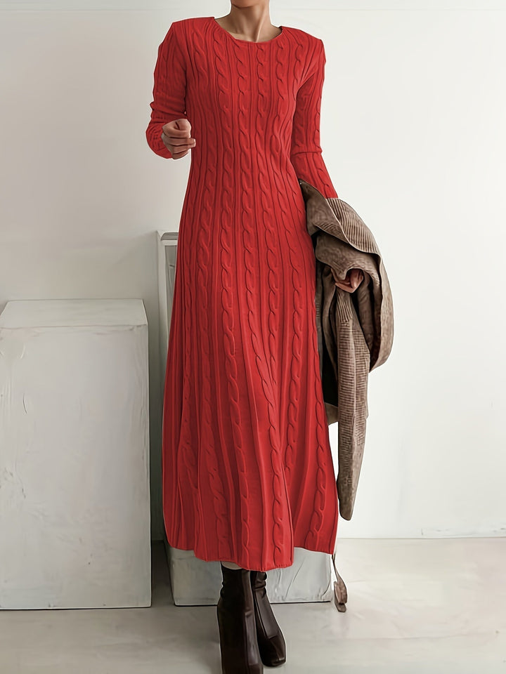 Sarah | Bequeme Maxi Kleid aus Kabelstrick