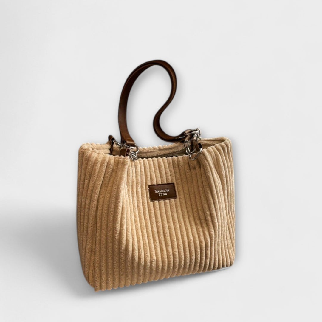 Corrie | Schultertasche aus weichem Kord