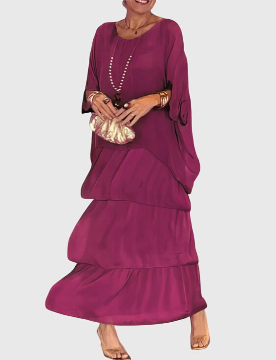 Marjolein | Elegantes Langes und Fließendes Kleid
