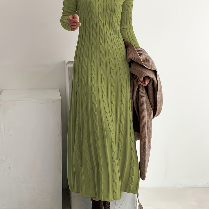 Sarah | Bequeme Maxi Kleid aus Kabelstrick