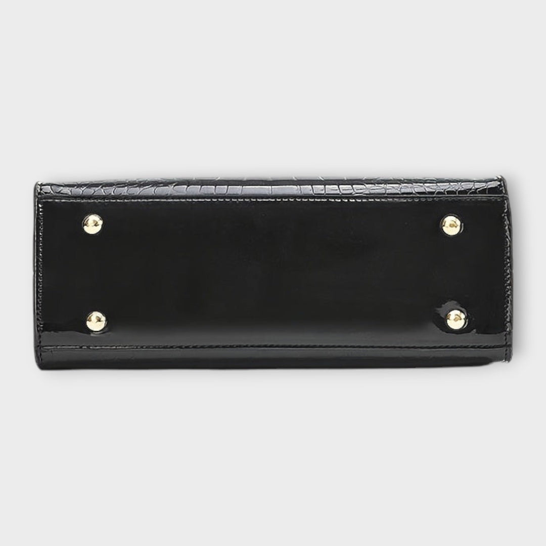 Carolien | Handtasche aus glänzendem Krokodilleder