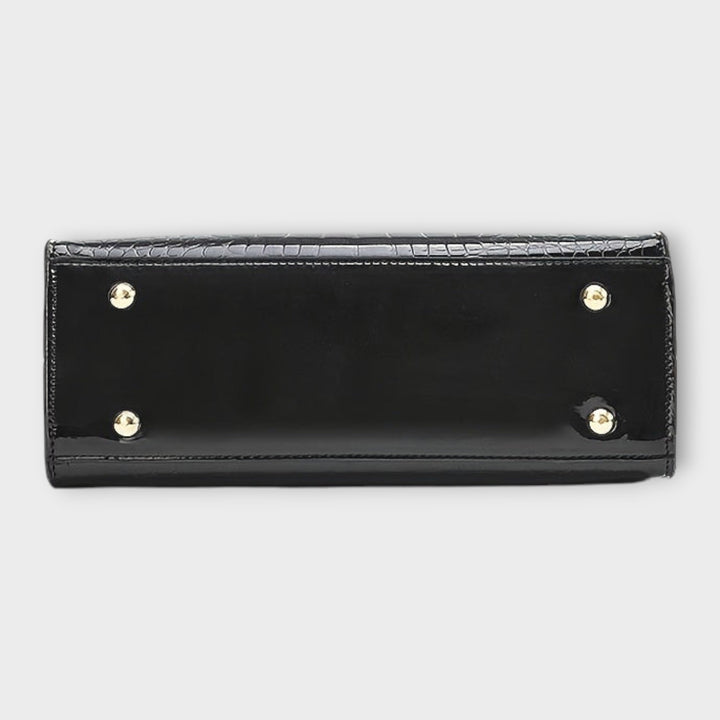 Carolien | Handtasche aus glänzendem Krokodilleder