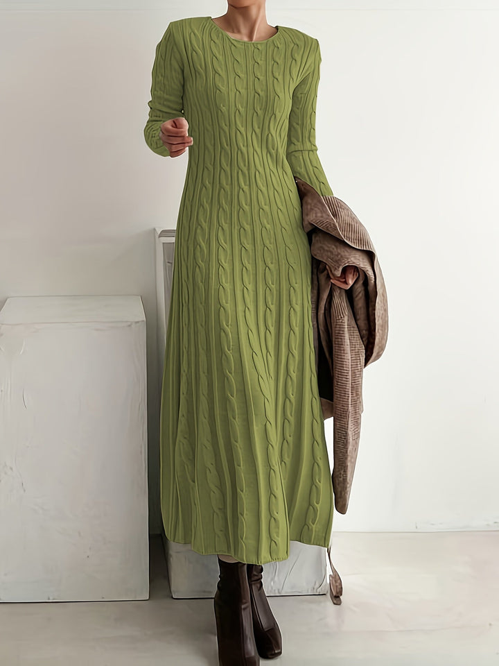 Sarah | Bequeme Maxi Kleid aus Kabelstrick