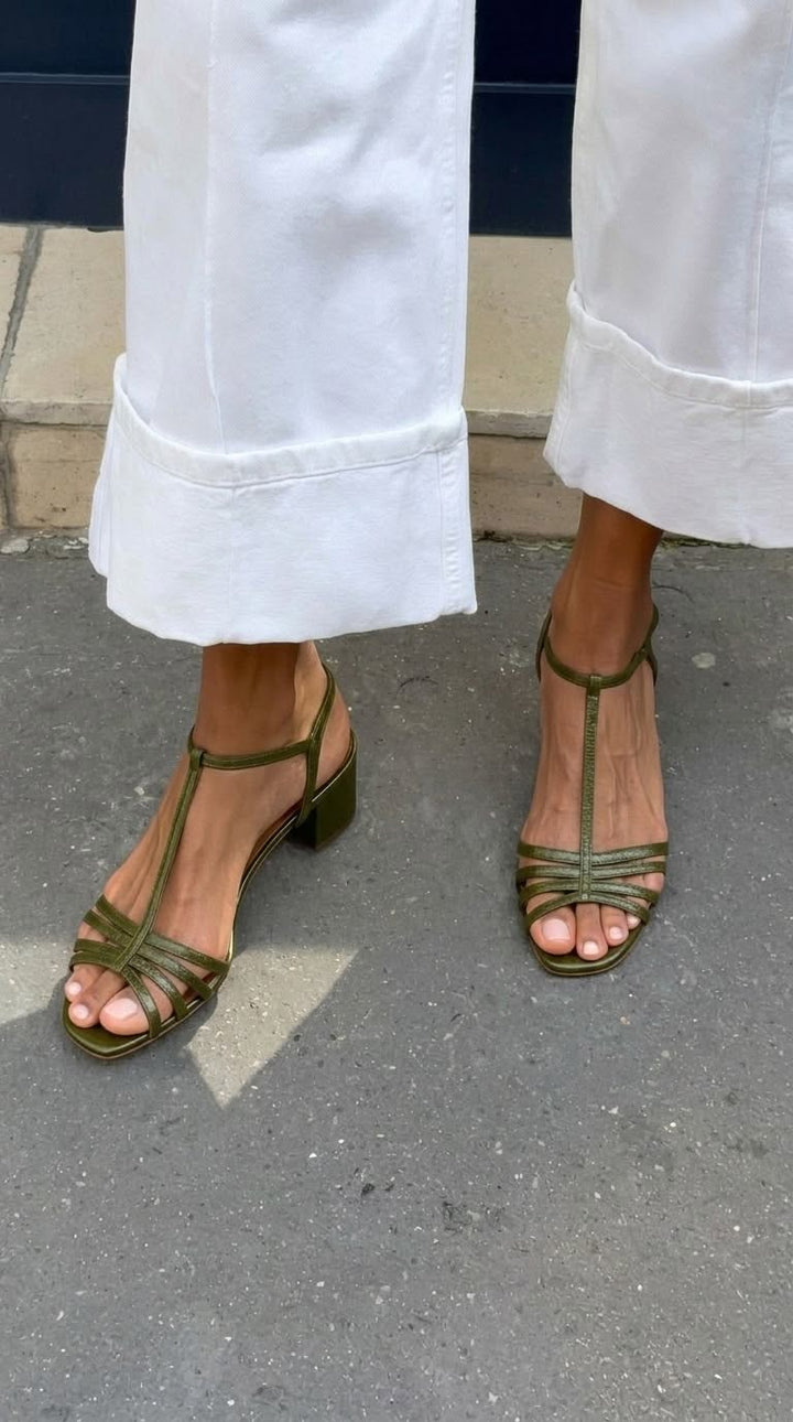 Allegra | Elegante Goldene Sandalen für den Alltag