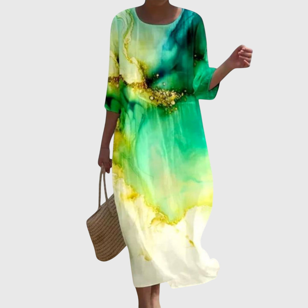 Nynke | Elegantes Maxi Blumenkleid