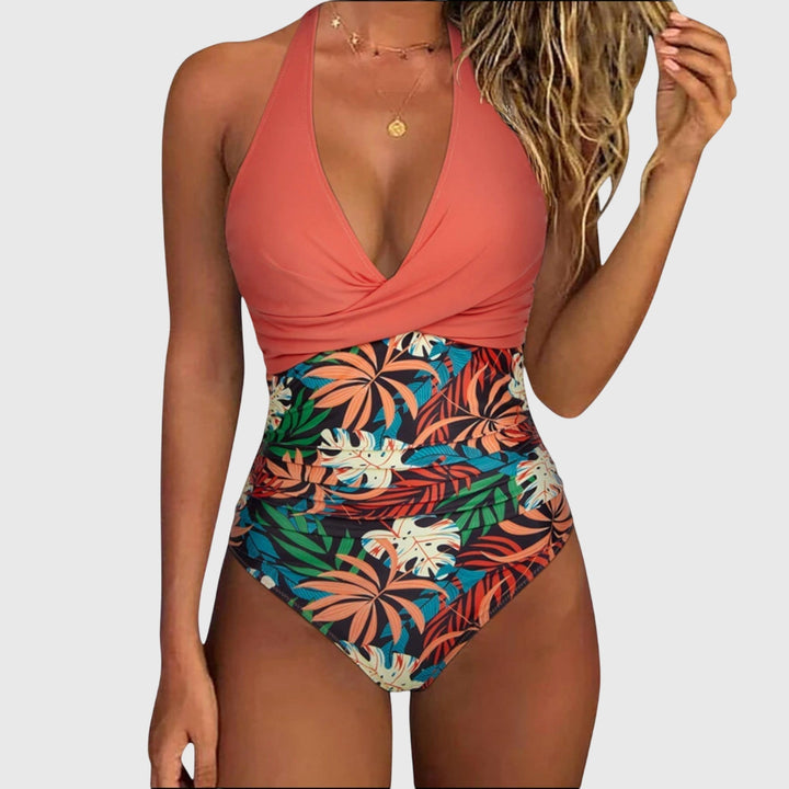 Silvia | Eleganter einteiliger Bikini mit V-Ausschnitt