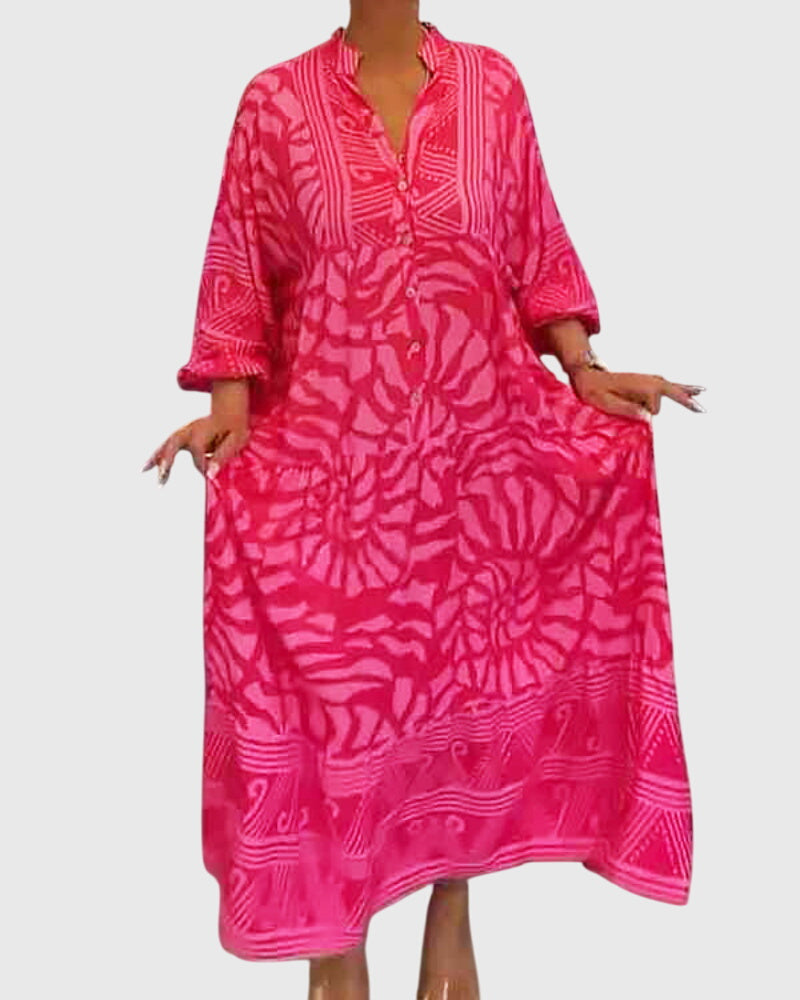 Lize | Maxi Kleid mit Eleganter Druck