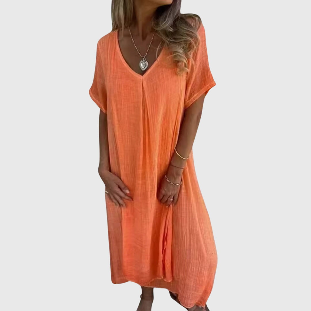 Mirjam | Leichtes und Elegantes V-Ausschnitt Kleid