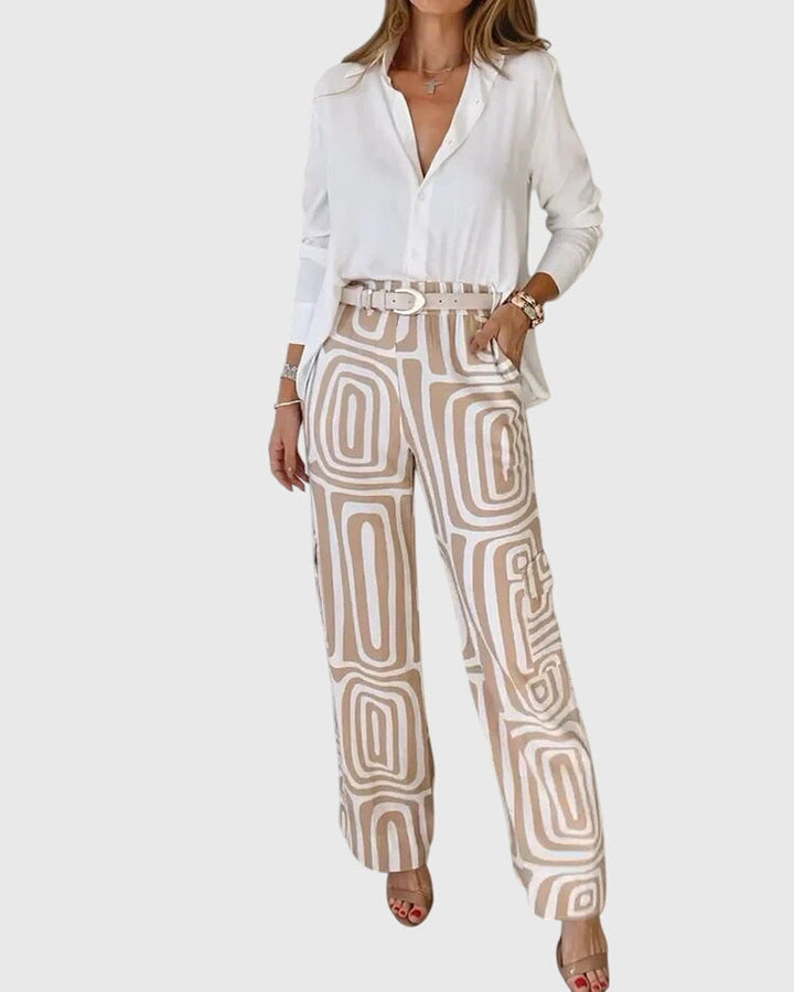 Lottie | Elegante Hosen + Bluse & Gürtel Gratis