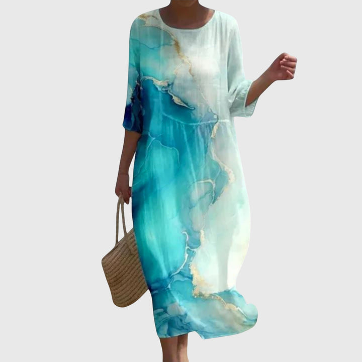 Nynke | Elegantes Maxi Blumenkleid