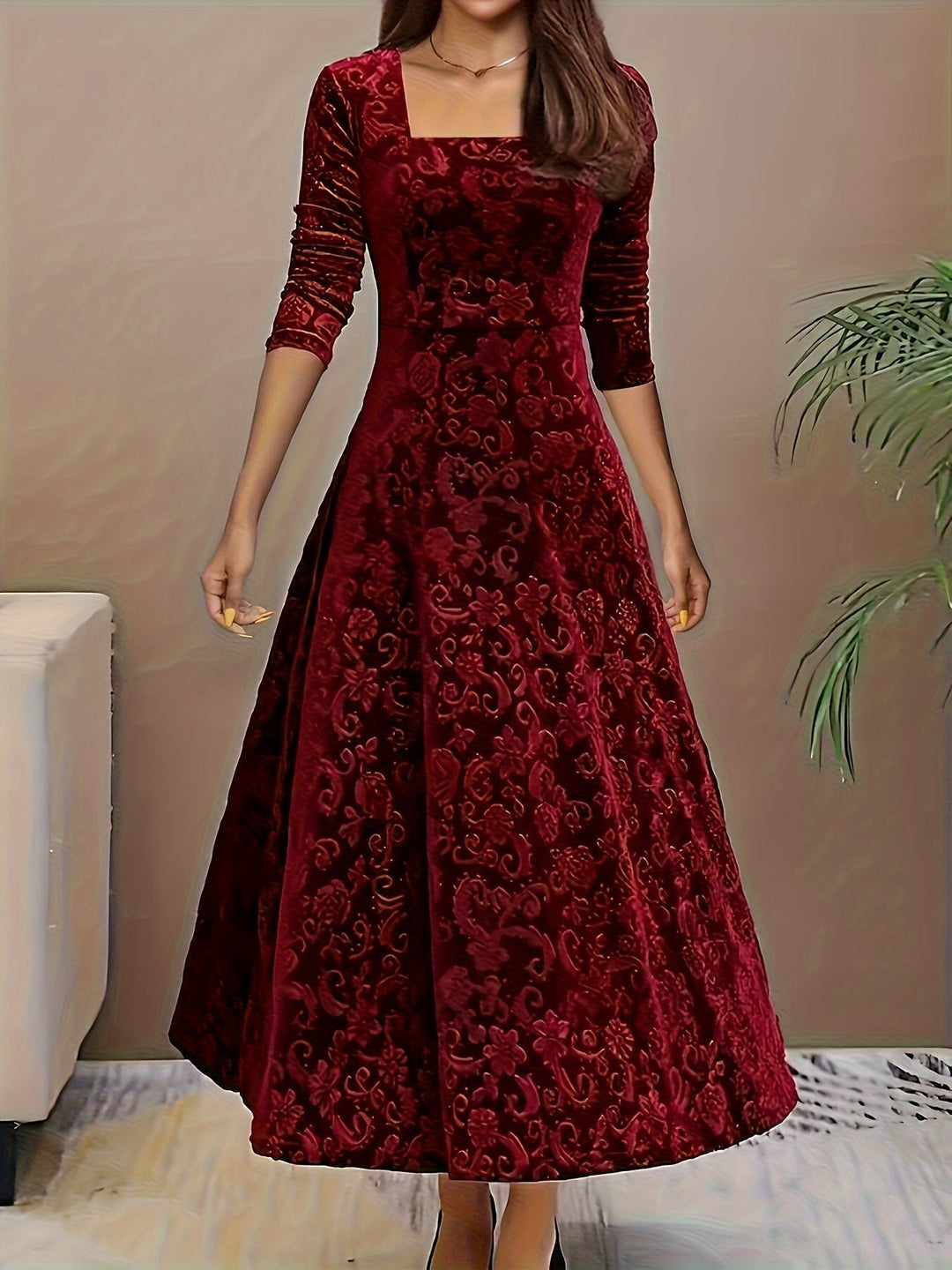 Isa | Maxikleid Elegante mit Muster
